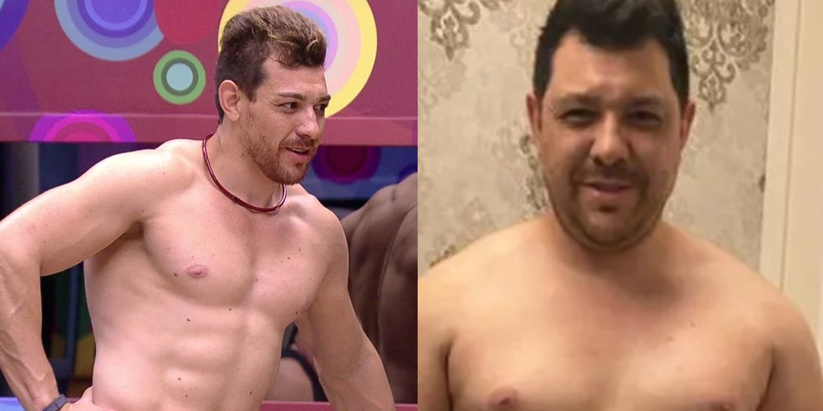 Antes e depois do Campeão do BBB 15 Cezar Lima (Foto: Reprodução, Globo, Instagram)