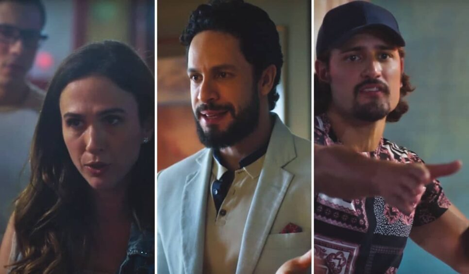 Anely, Luigi e Natercinho em Terra e Paixão. (Foto: reprodução, Globo)