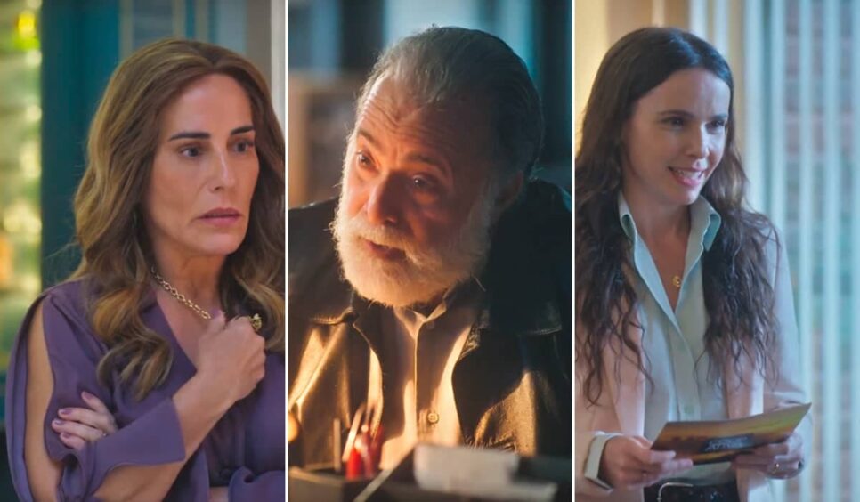 Irene, Antônio e Lucinda em Terra e Paixão. (Foto: reprodução, Globo)