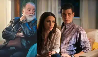 Antônio, Lucinda e Marino em Terra e Paixão. (Foto: reprodução, Globo)