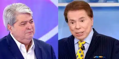 Datena chorou ao lado de Silvio Santos (Foto: Reprodução/Internet)