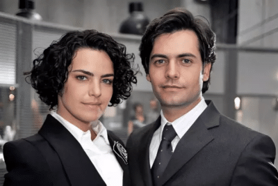 Ana Paula Arósio e Leonardo Machado em Na Forma da Lei (Foto: Reprodução - Globo)