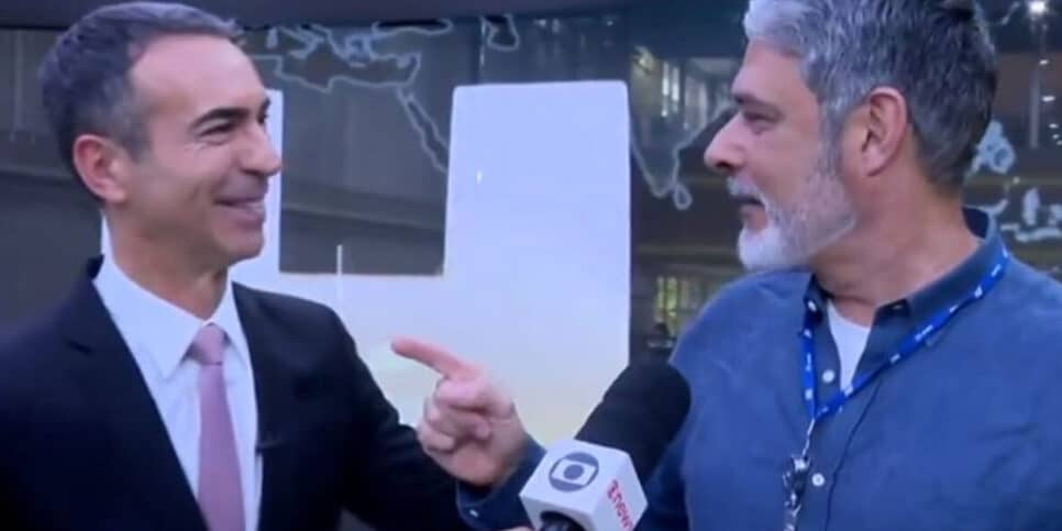 Cesar Tralli e William Bonner (Foto: Reprodução - Globo)