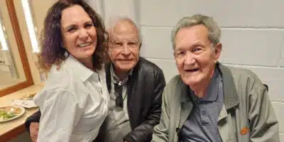 Cid Moreira e Leo Batista (Foto: Reprodução - Instagram)