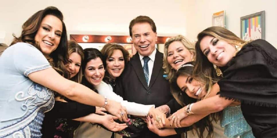 Silvio Santos e suas filhas (Foto: Reprodução - SBT)