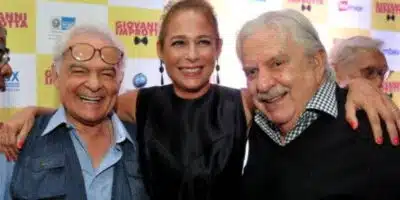 Hugo Carvana com Othon Bastos e Andrea Beltrão (Foto: Reprodução - Cristina Granato)