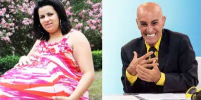 A mulher conhecida como grávida de Taubaté e o fofoqueiro Amin Khader fazem parte da história do Hoje em Dia (Foto: Reprodução - Record)